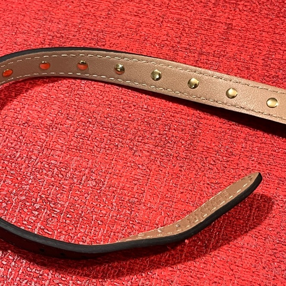 MICHAEL KORS PRE-LOVED AUTHENTIC RUNWAY GOLD STUDDED BROWN LEATHER WATCH - Picture 11 of 15